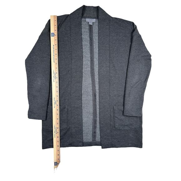 Free Fly Womens Size Medium Dark Grey Thermal Fleece Open Cardigan Pockets - Picture 5 of 6